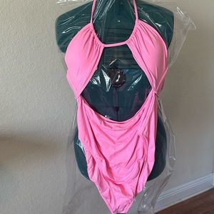 Good American Halter One-Piece Swimsuit